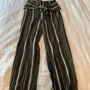 Wide leg striped pant